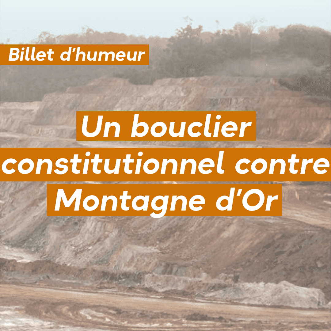 Un bouclier constitutionnel contre Montagne d’or