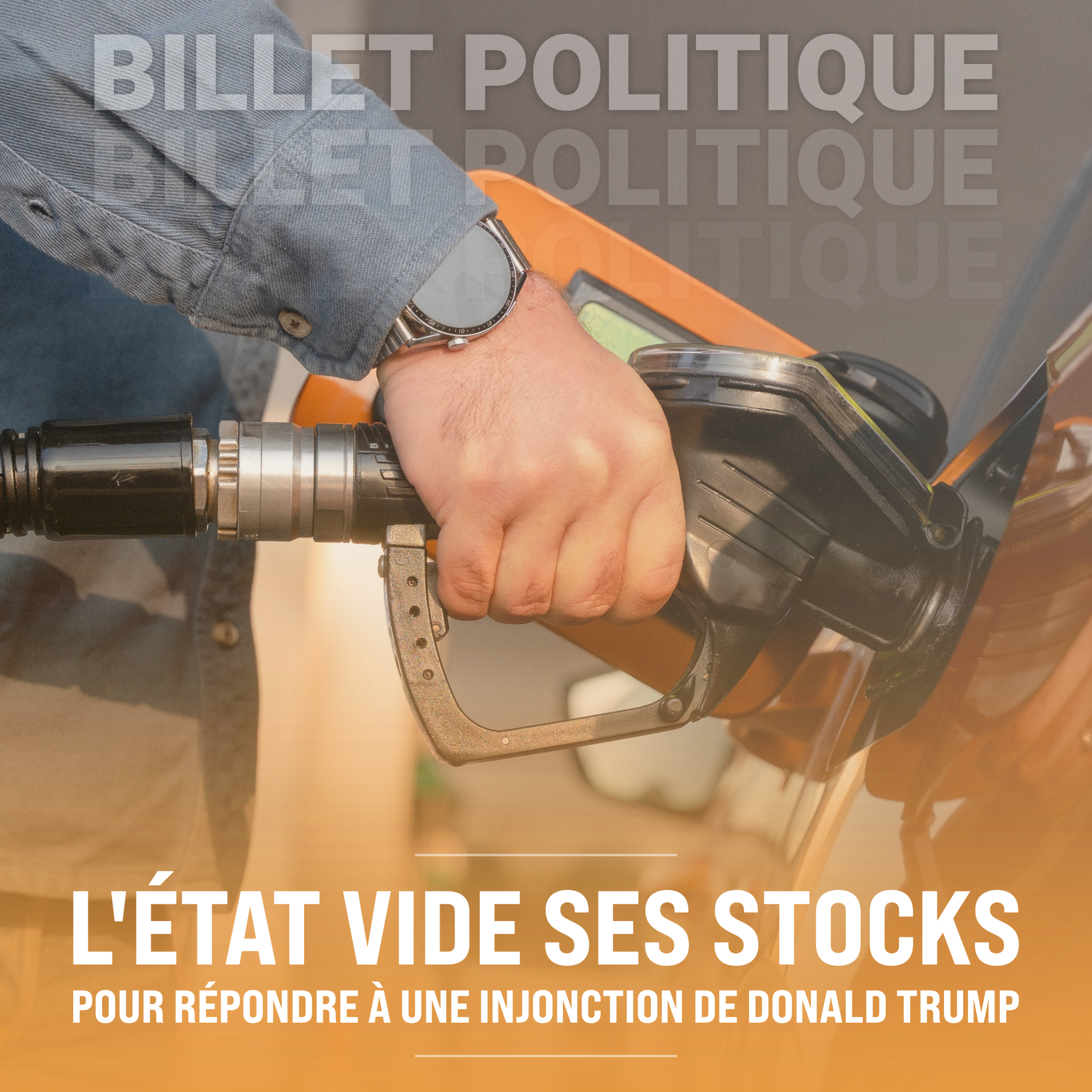 L’État vide ses stocks pour répondre à une injonction de Donald Trump.